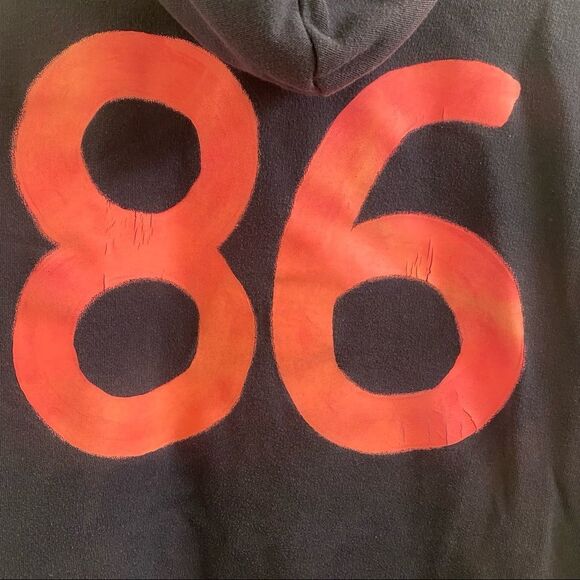 Pink Victoria Secret Navy Hooded Sweatshirt Sz S - Picture 4 of 7